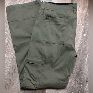 Prana Green Cargo military Pants 34